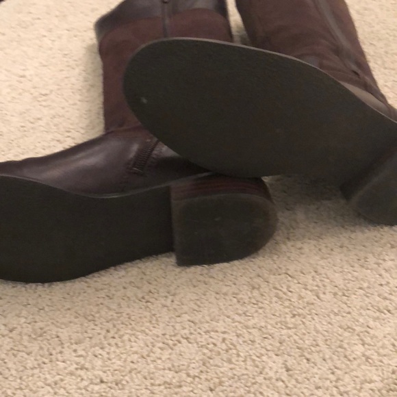 Brown leather tall boots - Picture 5 of 5